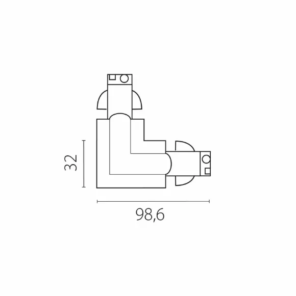 Соединение угловое перекидное с подводом питания к треку 5040xx-(F)/(R) Lightstar Quattro 504127-FRPS Соединение угловое перекидное с подводом питания к треку 5040xx-(F)/(R) Lightstar Quattro 504127-FRPS