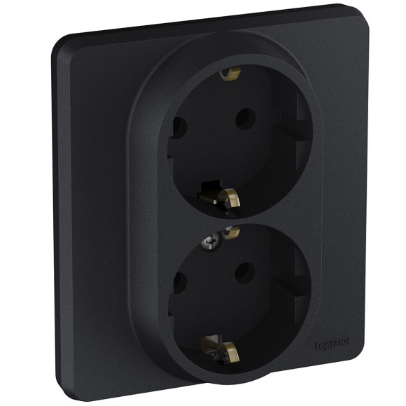 Розетка двойная с/з Legrand Inspiria 673753