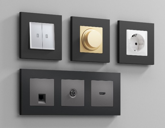 Рамка трехместная Ambrella Volt Qubi AF250803