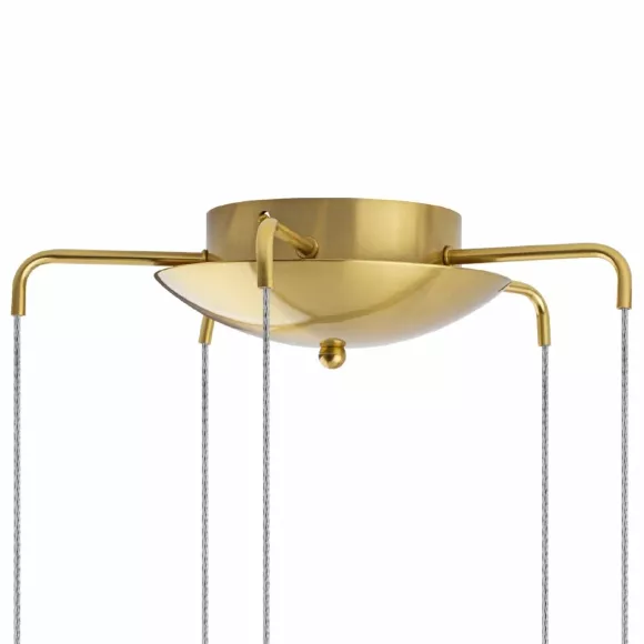 Подвесная люстра Lightstar Tubo L5T747343, Золото, Нейтральный белый, Металл