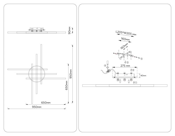 Потолочный светильник Ambrella Light Comfort LineTech FL6286