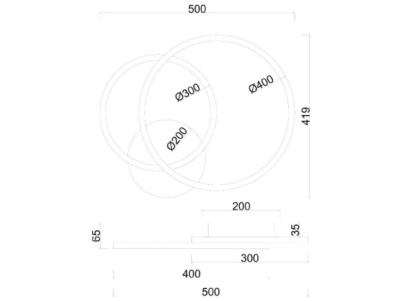 Потолочная светодиодная люстра с пультом управления Arte Lamp Sierra A2211PL-2BK