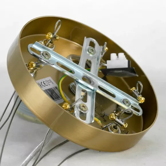 Подвесная люстра Lussole Lauderdale LSP-8599, Модерн, Белый, Золото Подвесная люстра Lussole Lauderdale LSP-8599, Модерн, Белый, Золото