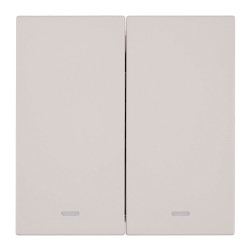 Выключатель 2-клавишный c индикатором (механизм) Stekker Мия 250В 10А RSW10-3102-10 пудровый жемчуг 50476