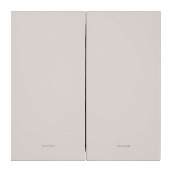 Выключатель 2-клавишный c индикатором (механизм) Stekker Мия 250В 10А RSW10-3102-10 пудровый жемчуг 50476