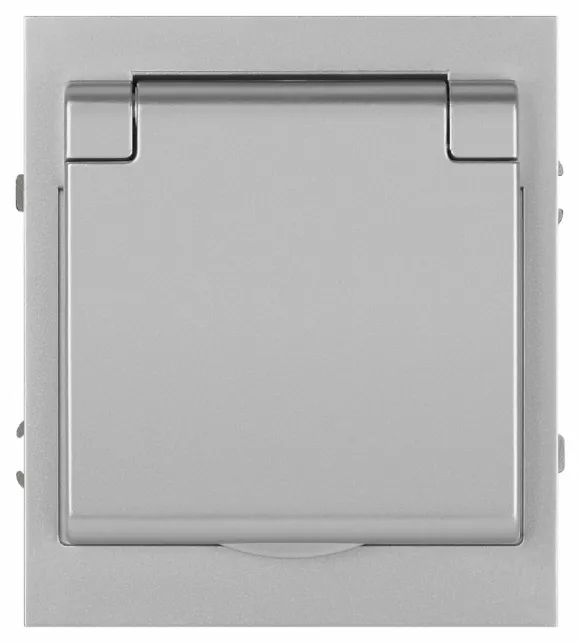 Розетка Эра Arktik 16-2103-03 с заземлением 2P+E Schuko со шторками с крышкой 16А-250В алюминий Б0070436 Розетка Эра Arktik 16-2103-03 с заземлением 2P+E Schuko со шторками с крышкой 16А-250В алюминий Б0070436