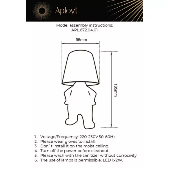 Настольная лампа Aployt Ninet APL.672.04.01 Настольная лампа Aployt Ninet APL.672.04.01
