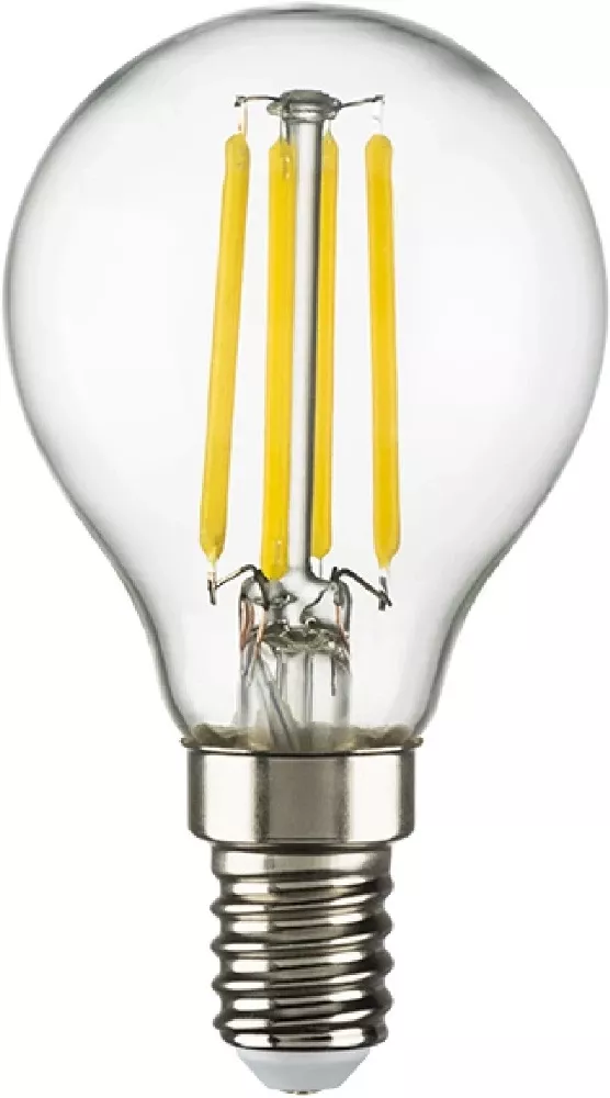 Лампа светодиодная филаментная Lightstar LED Filament E14 6W 3000K груша прозрачная 933802 Лампа светодиодная филаментная Lightstar LED Filament E14 6W 3000K груша прозрачная 933802