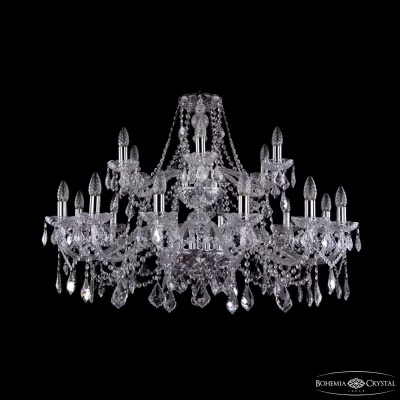 Подвесная люстра Bohemia Ivele Crystal 1413/12+6/360/2d Ni Leafs