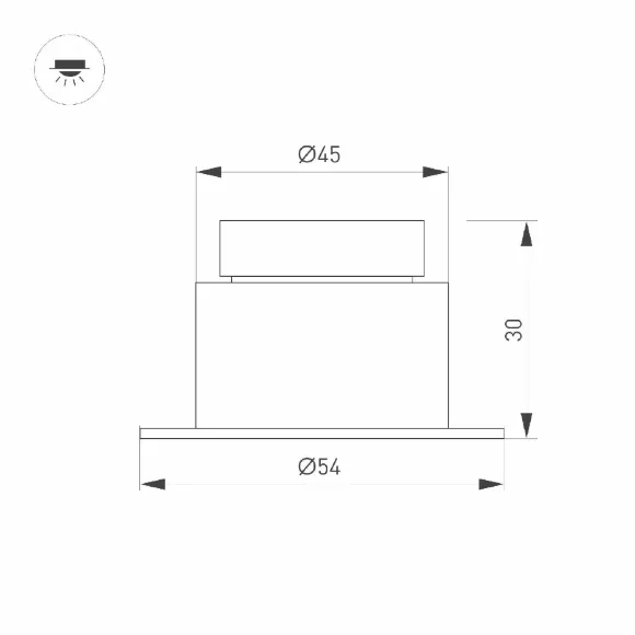 Встраиваемый светильник Arlight MS-GLORY-BUILT-R54-5W Warm3000 (WH, 60 deg, 230V) 047287 Встраиваемый светильник Arlight MS-GLORY-BUILT-R54-5W Warm3000 (WH, 60 deg, 230V) 047287