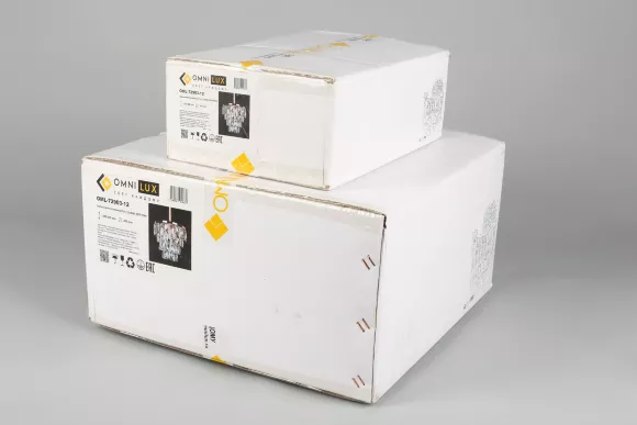 Подвесная люстра Omnilux OML-72903-12, Золото, Прозрачный, Металл, упаковка