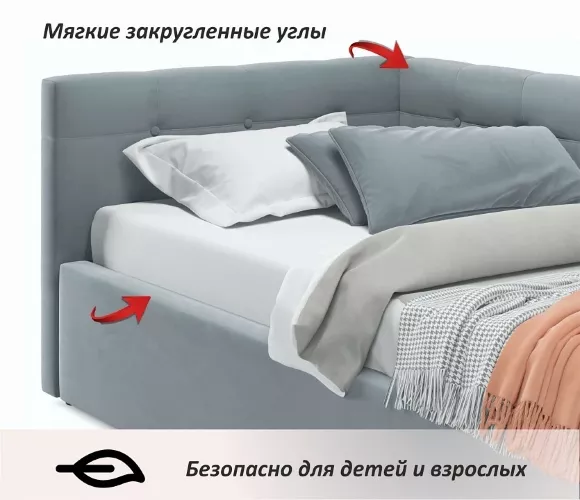 Кровать односпальная Bonna с матрасом АСТРА 2000x900 NMB_TE-00002752 Кровать односпальная Bonna с матрасом АСТРА 2000x900 NMB_TE-00002752