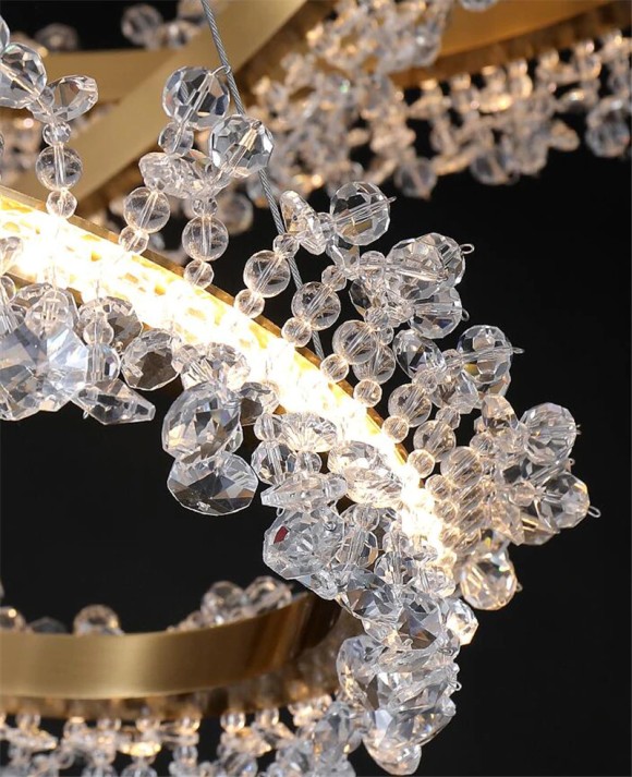 Подвесная светодиодная люстра Delight Collection MD-012 OMK8832-80+60+40 gold (D3339)