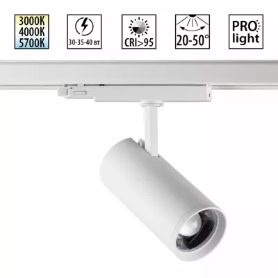 Трековый трехфазный светильник Novotech Port Nail 359585