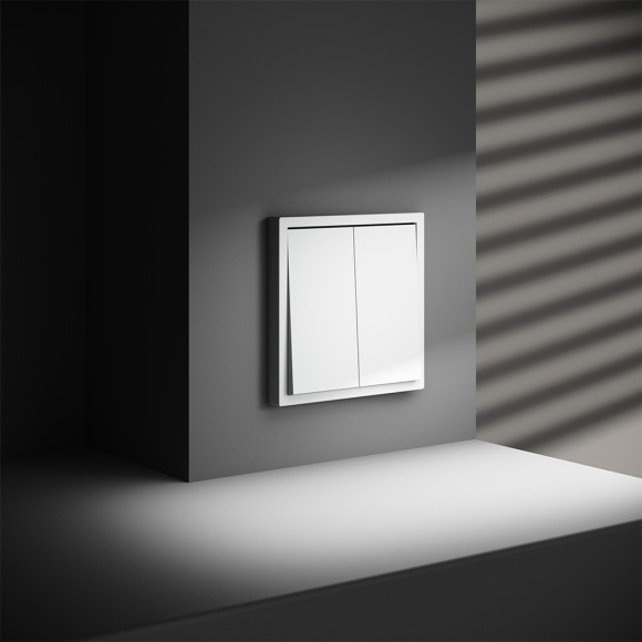 Выключатель с самовозвратом двухклавишный Voltum S70 VLS020602