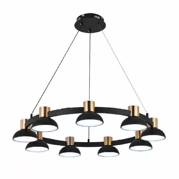 Подвесная люстра Indigo Traforo 11059/9P Black V000183L, Черный, От теплого до холодного, Металл