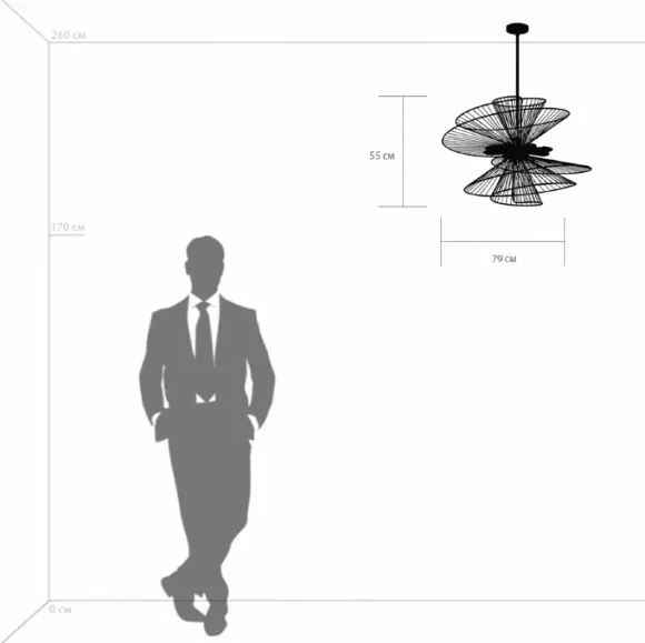 Люстра на штанге Lightstar Zeta 728183, вид сверху Люстра на штанге Lightstar Zeta 728183, вид сверху