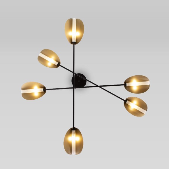 Потолочная люстра Eurosvet Grazia 70148/6 черный/золото a062042