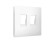 Лицевая панель Alfa (Белый матовый) для компьютерной/телефонной двойной розетки RJ-45/RJ-11 Quant Ambrella Volt AP1321