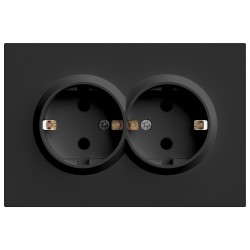 Розетка 2-местная с защитной шторкой Stekker RST16-5114-05 Эмили 49856