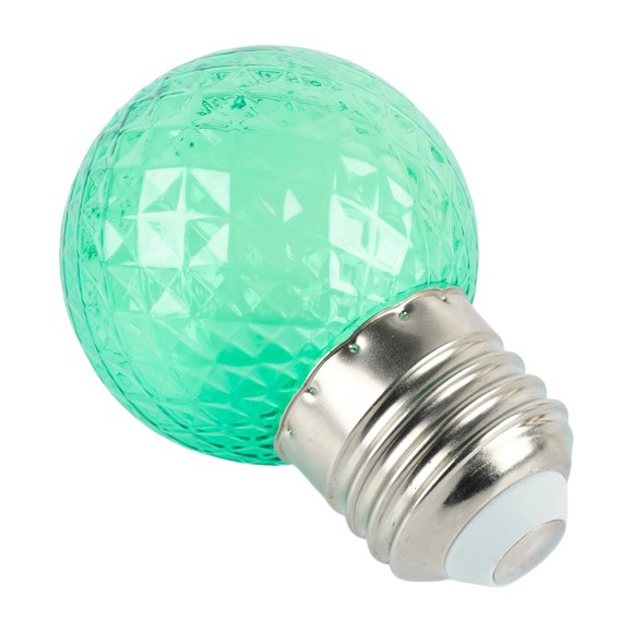 Лампа светодиодная Feron LB-385 шар зеленый прозрачный E27 1W 230V 52163