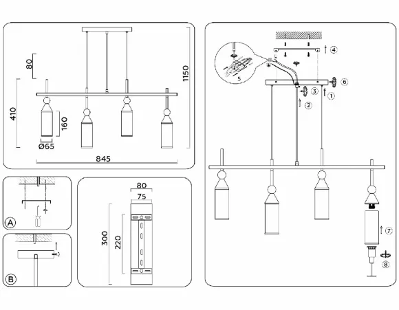 Подвесной светильник Ambrella Light High Light Heigh Light LH55274, крепление