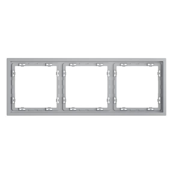 Рамка пластиковая Voltum S70 на 3 поста, (серый) VLS100316