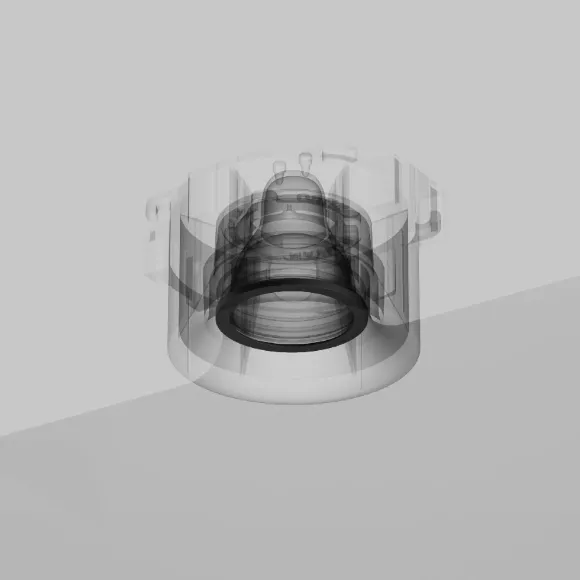 Кольцо для встраиваемого светильника Maytoni Downlight DLA110-B, вид снизу Кольцо для встраиваемого светильника Maytoni Downlight DLA110-B, вид снизу