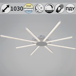 Потолочная светодиодная люстра с пультом управления Reluce 06537-0.3-4+4 WH