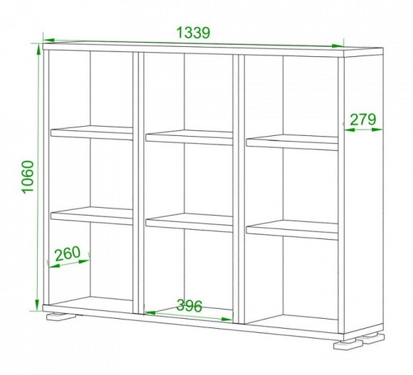 Стеллаж Домино ПУ-60-1 MER_PU-60-1_BE
