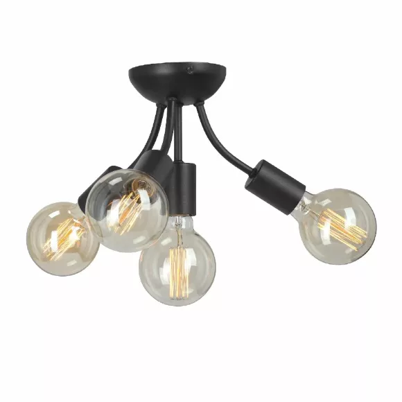 Потолочная люстра Vitaluce V3927-1/4PL, Лофт, Черный