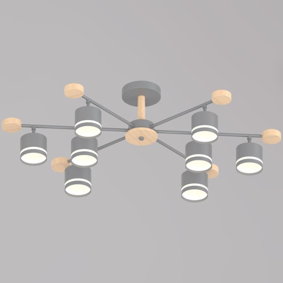 Люстра на штанге Reluce 78730-0.3-08 GX53 GREY+WOOD