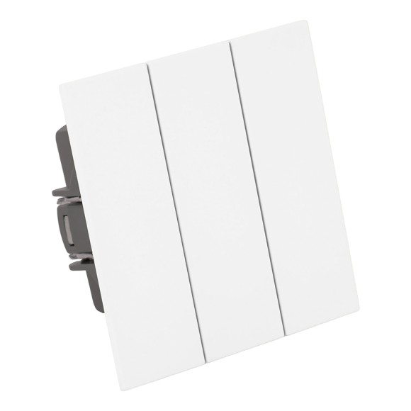 Выключатель 3-клавишный (механизм) Stekker Мия 250В 10А RSW10-3108-01 белая магнолия 50430