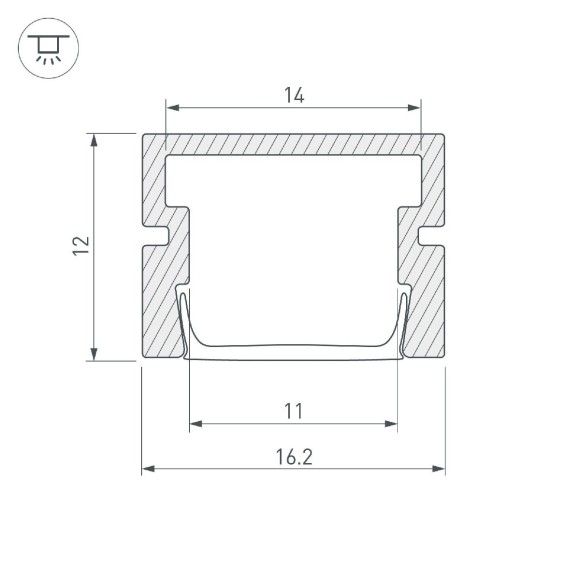 Алюминиевый профиль Arlight PDS-SM-3000 044961