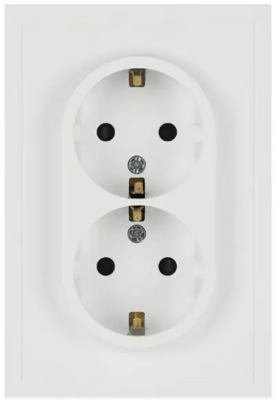 Розетка Эра Galaxy 15-2104-08 с заземлением двойная 2X2P+E Schuko 16А-250В IP20 белый матовый Б0070691