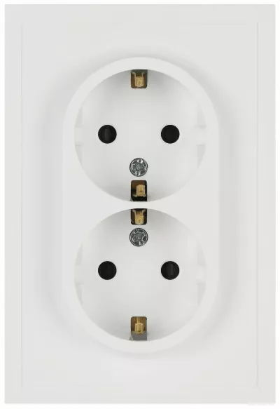Розетка Эра Galaxy 15-2104-08 с заземлением двойная 2X2P+E Schuko 16А-250В IP20 белый матовый Б0070691