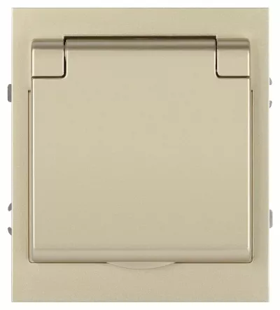 Розетка Эра Arktik 16-2103-04 с заземлением 2P+E Schuko со шторками с крышкой 16А-250В шампань Б0070437