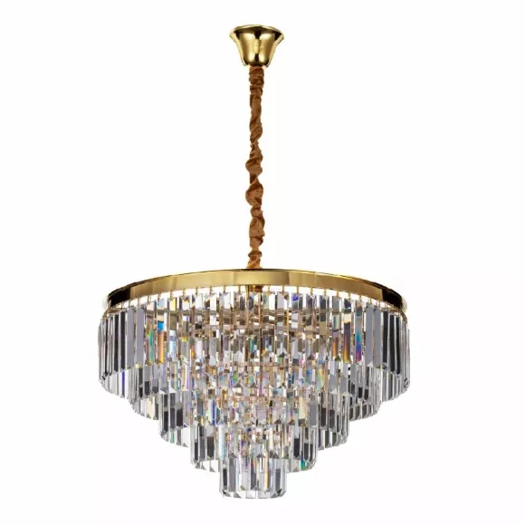 Подвесная люстра Citilux Ricky CL314163, Неоклассика, Золото, Прозрачный Подвесная люстра Citilux Ricky CL314163, Неоклассика, Золото, Прозрачный