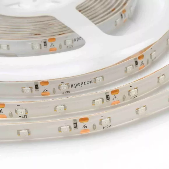 Светодиодная лента Apeyron 12В СТ 4,8Вт/м smd3528, 60д/м IP65 5м зеленая 00-07 Светодиодная лента Apeyron 12В СТ 4,8Вт/м smd3528, 60д/м IP65 5м зеленая 00-07