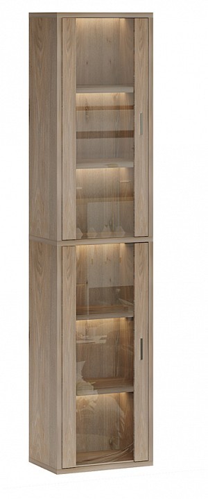 Шкаф-витрина Домино СУ(ш1в2)+2ФС MER_SUsh1v2-2FS-N-nelson