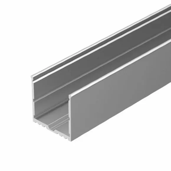 Алюминиевый профиль Arlight ARH-Power-W35-3000 Anod 036136, Серебро, Алюминий, Россия, вид сбоку Алюминиевый профиль Arlight ARH-Power-W35-3000 Anod 036136, Серебро, Алюминий, Россия, вид сбоку