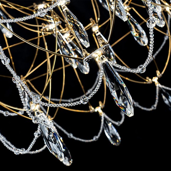 Подвесная светодиодная люстра с пультом управления Modelux ML.5603.600P BS