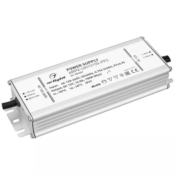 Блок питания Arlight ARPV-UH12150-PFC (12V, 12.5A, 150W) 024269 Блок питания Arlight ARPV-UH12150-PFC (12V, 12.5A, 150W) 024269