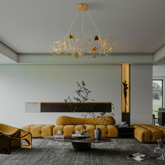 Подвесная светодиодная люстра Eurosvet Uma 90369/15 медь