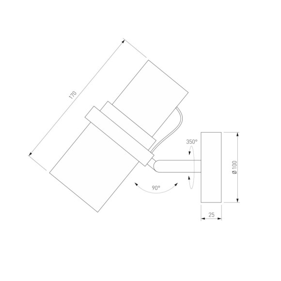Спот Eurosvet Peak 503111 черный a071915