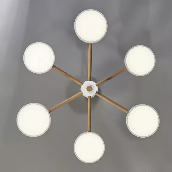 Потолочная светодиодная люстра Escada Astrid 10236/6LED, Белый, От теплого до холодного, Металл, вид сверху Потолочная светодиодная люстра Escada Astrid 10236/6LED, Белый, От теплого до холодного, Металл, вид сверху