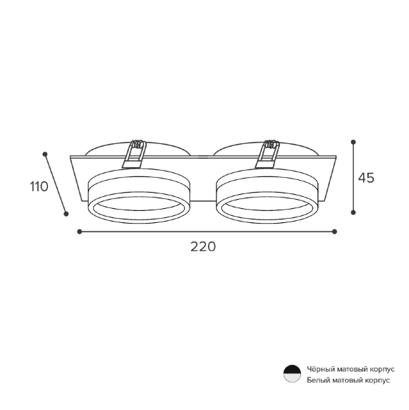 Встраиваемый светильник Wolta Luce WDL-GX53/06W-02 Встраиваемый светильник Wolta Luce WDL-GX53/06W-02