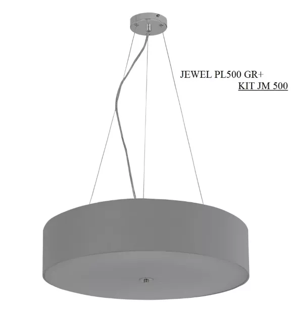 Потолочный светильник Crystal Lux Jewel JEWEL PL500 GR, Хром, Серый, Металл