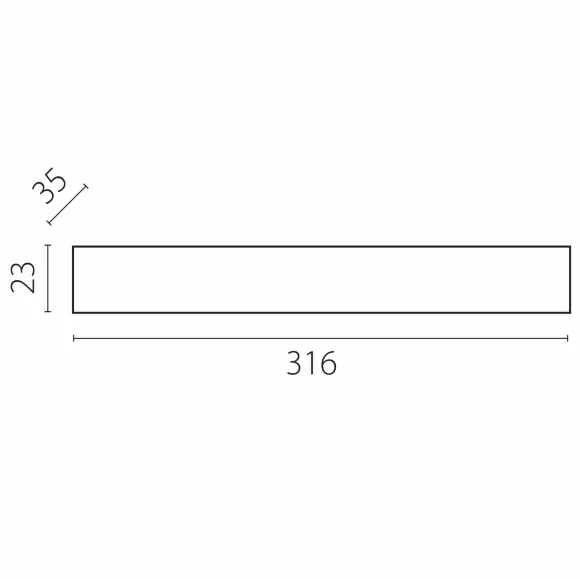 Схема размеров блок питания 24V с DIP+плавный пуск 400W Lightstar 424404