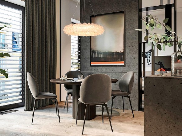 Подвесная светодиодная люстра Delight Collection Stone Light BRCH9119-80